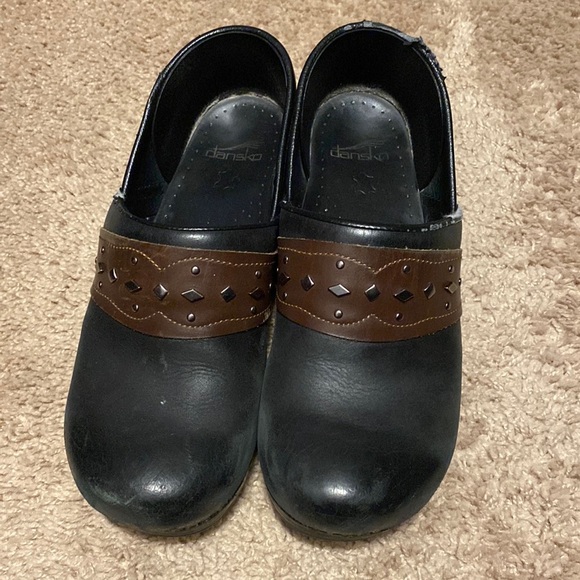 Dansko Shoes - Dansko Women Ladies Size 40 USED Paven Black Brown Studded leather work shoes